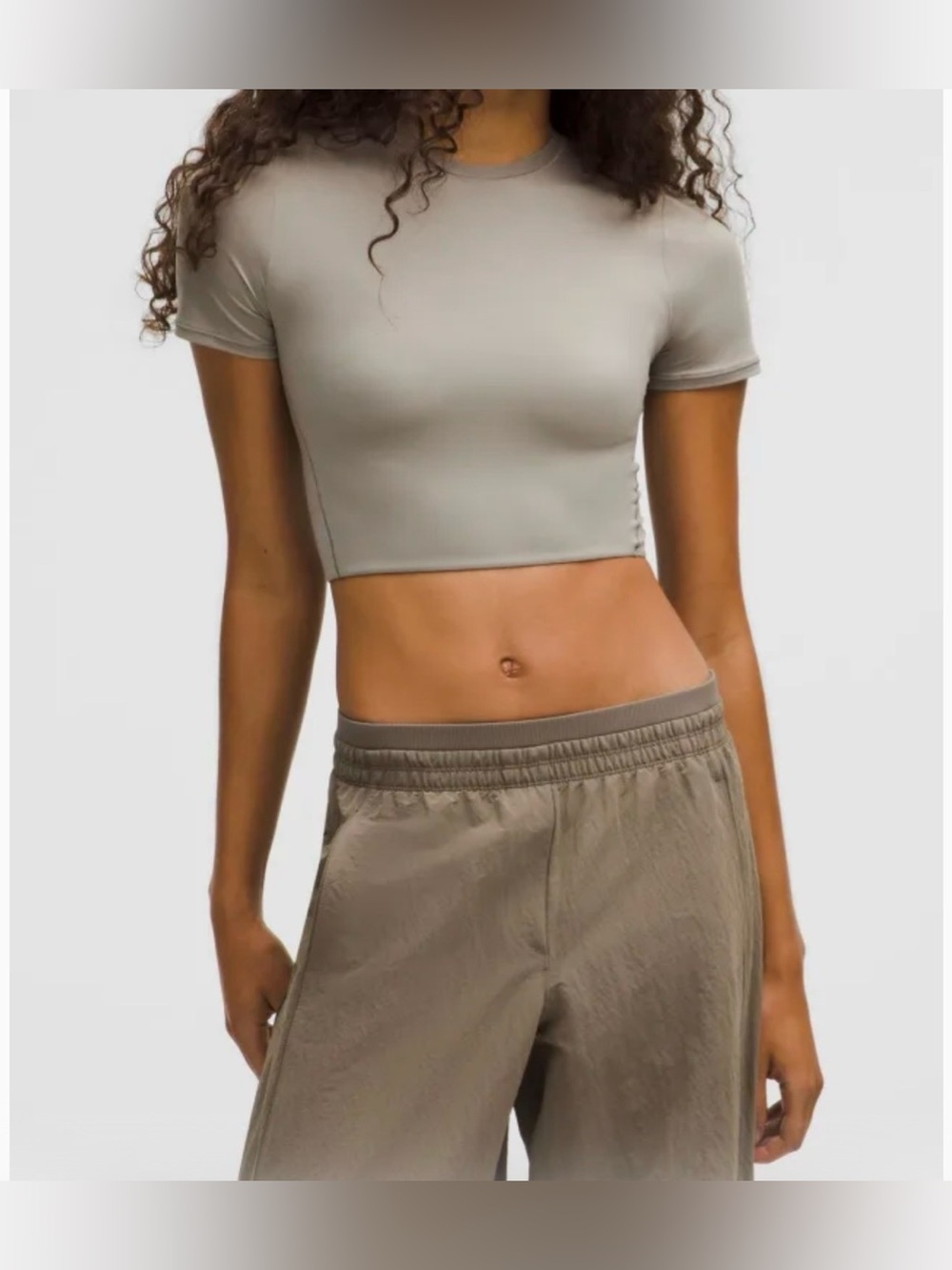 Lululemon Wundermost Cropped Short Sleeve Tee
